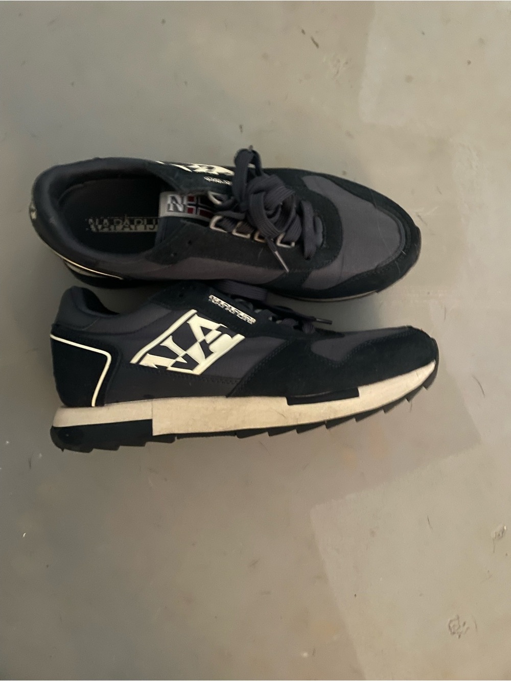 Napapijri Men's Dark Navy and White Casual Sneakers